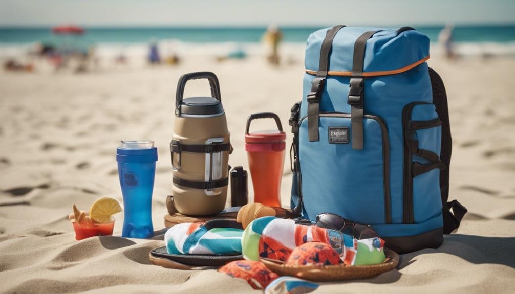 beach essentials insulated backpacks